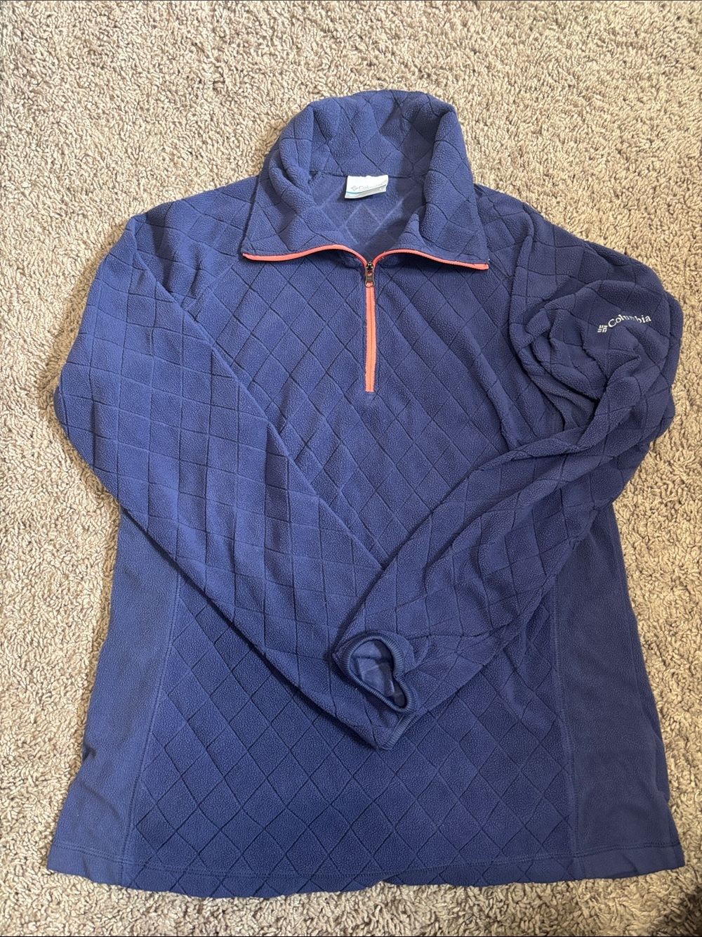 Columbia Women’s Purple Half-Zip Diamond Fleece Pullover